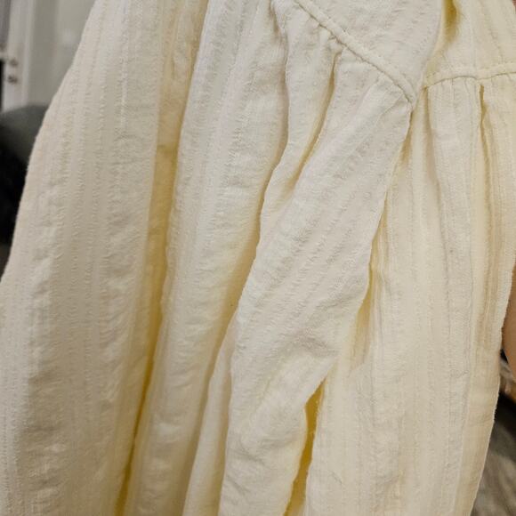 Able Dress Womens Size S Jane Maxi Local Global Antique Yellow White Tiered - Picture 11 of 14